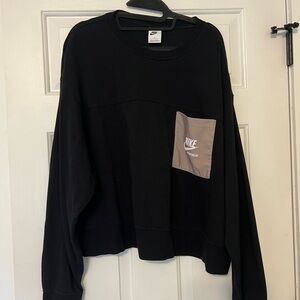 Nike Black and Gray Crewneck Sweater